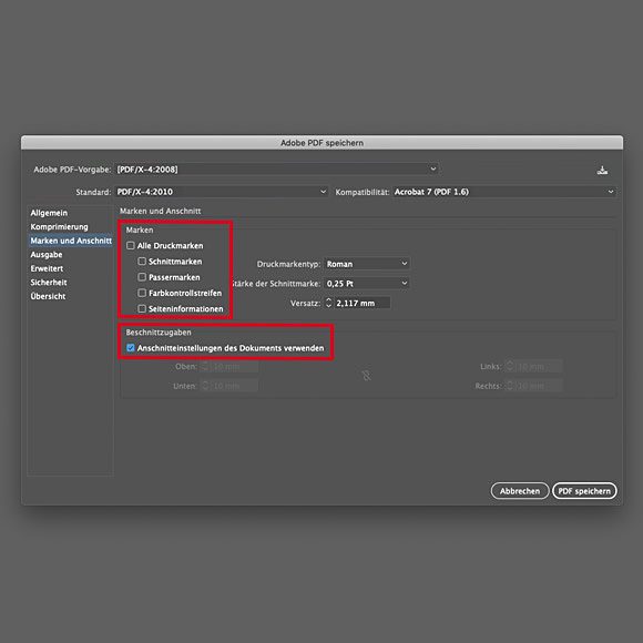 PDF Export aus Adobe Illustrator